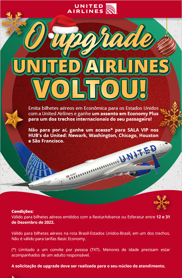 Campanha Natal Upgrade United Airlines