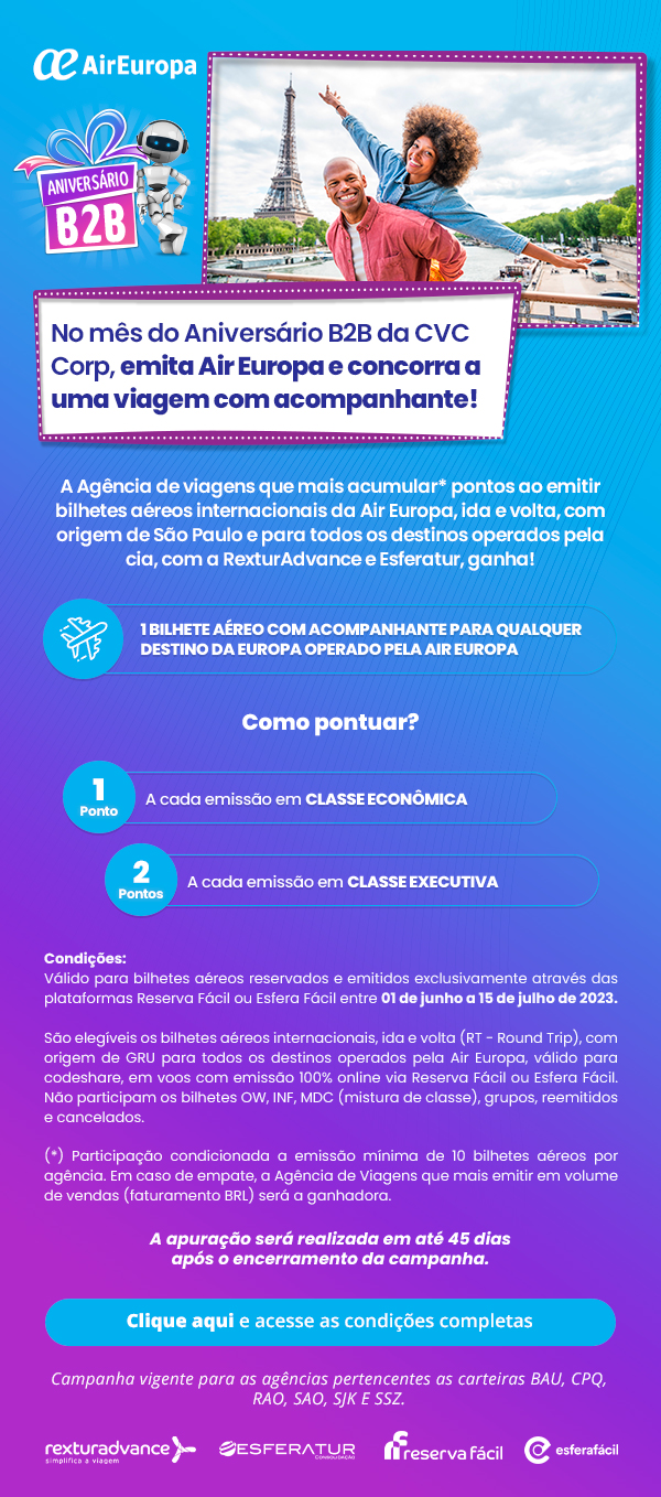 Campanha AirEuropa • B2B CVC Corp